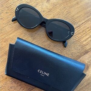 Celine Black Cat Eye Sunglasses with Case - Black